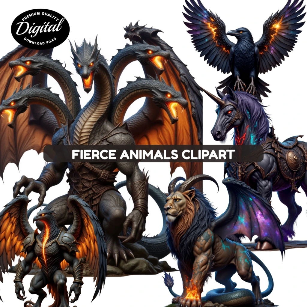 fierce animal clipart (2)