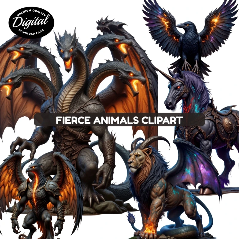 fierce animal clipart (2)