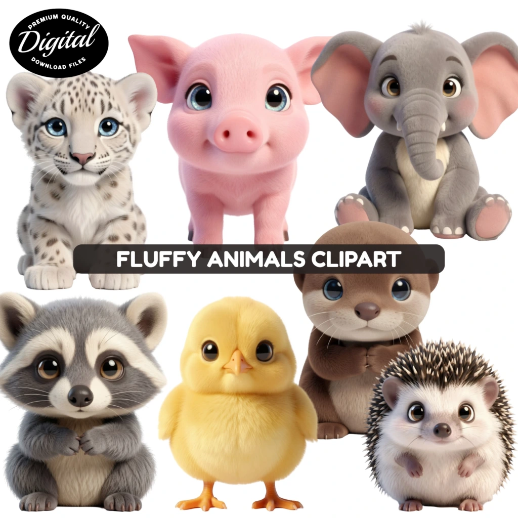 fluffy animals clipart (2)