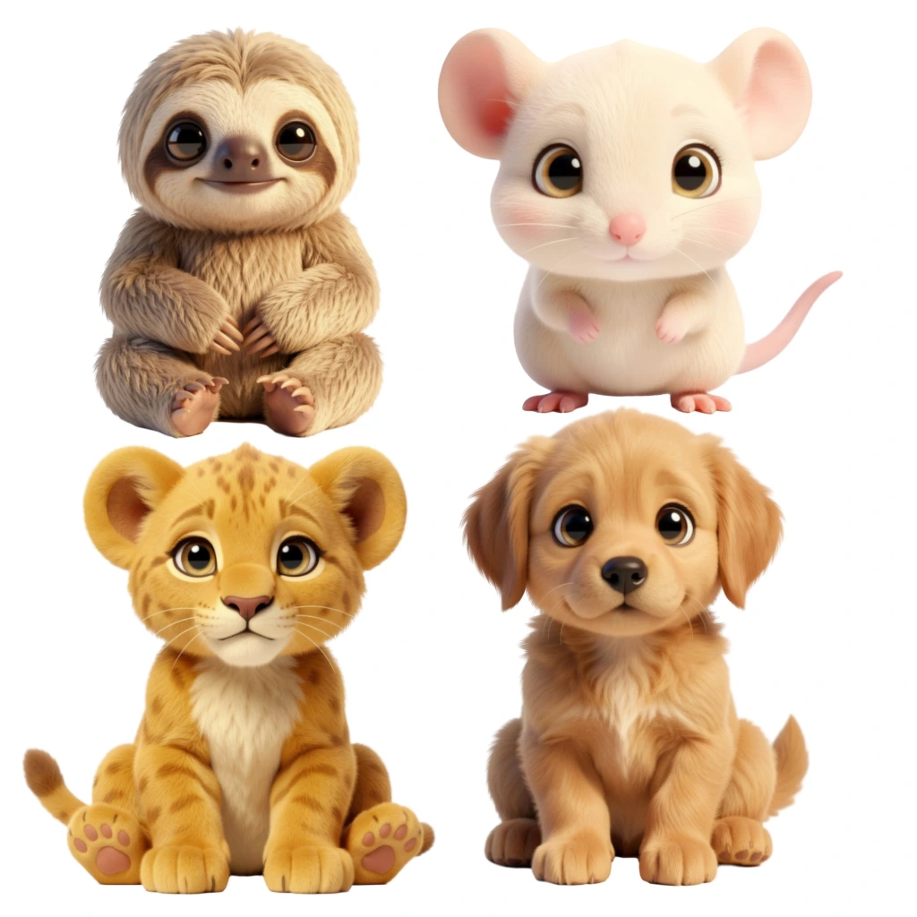 fluffy animals clipart (3)