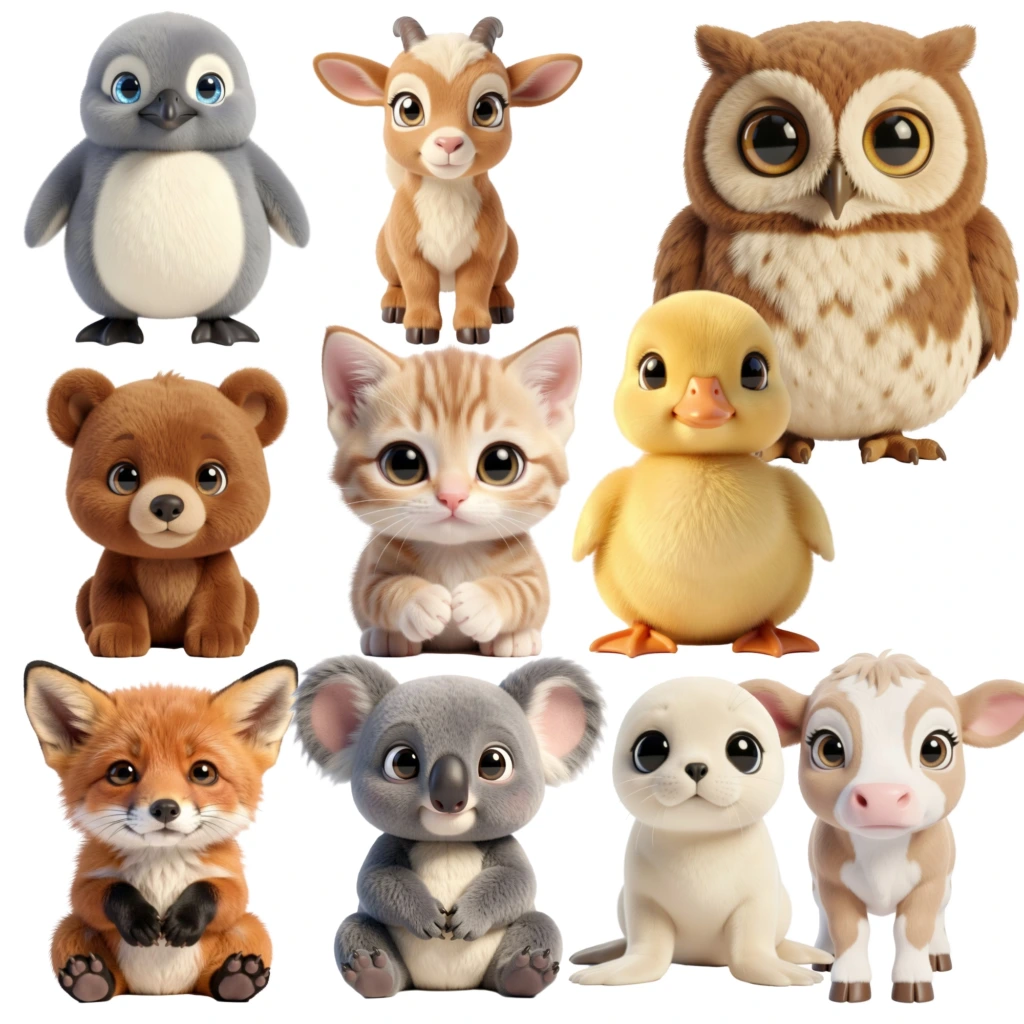 fluffy animals clipart (4)