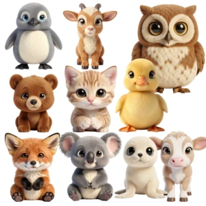 fluffy animals clipart (4)