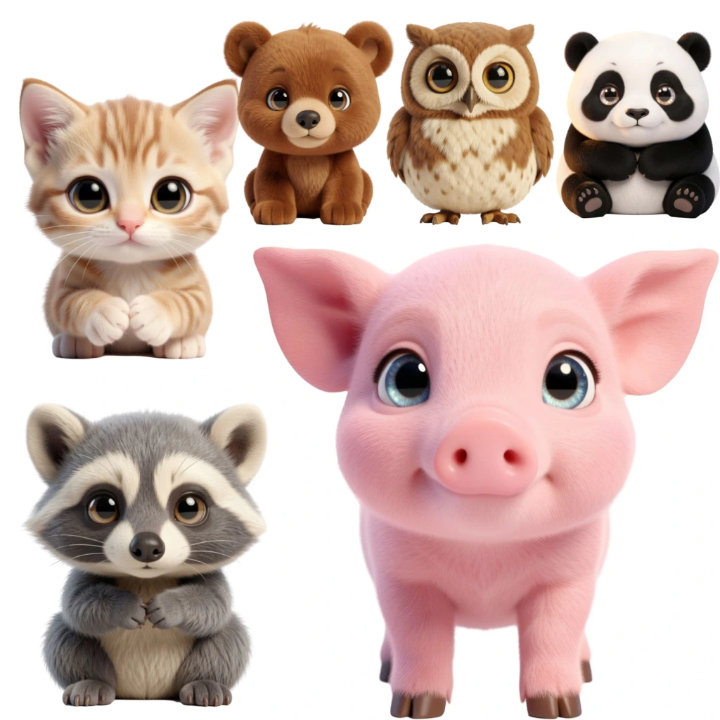 fluffy animals clipart (6)