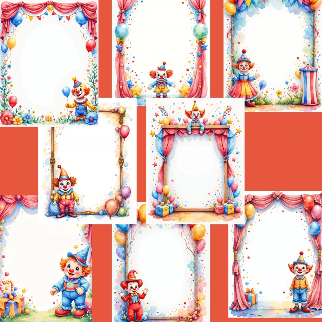 free circus pages watercolor (1)