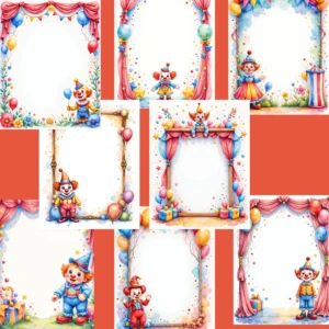 free circus pages watercolor (1)