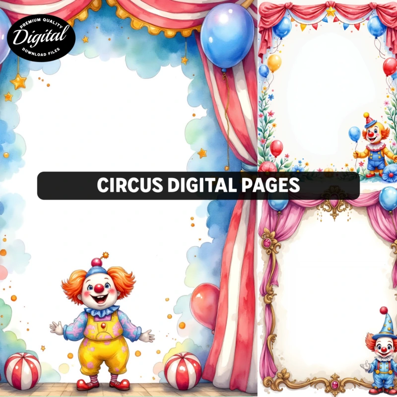 free circus pages watercolor (2)
