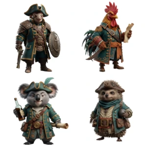 pirate animals clipart (9)