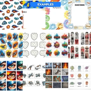 superheroes junk journal kit (5)