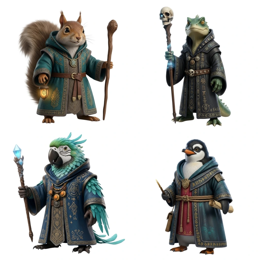 wizard animals clipart (10)