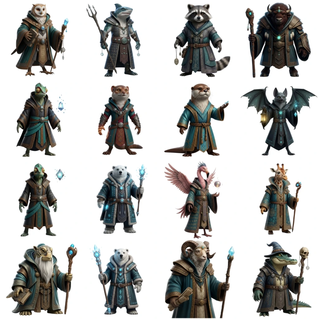 wizard animals clipart (4)