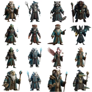 wizard animals clipart (4)