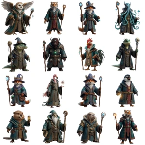 wizard animals clipart (5)