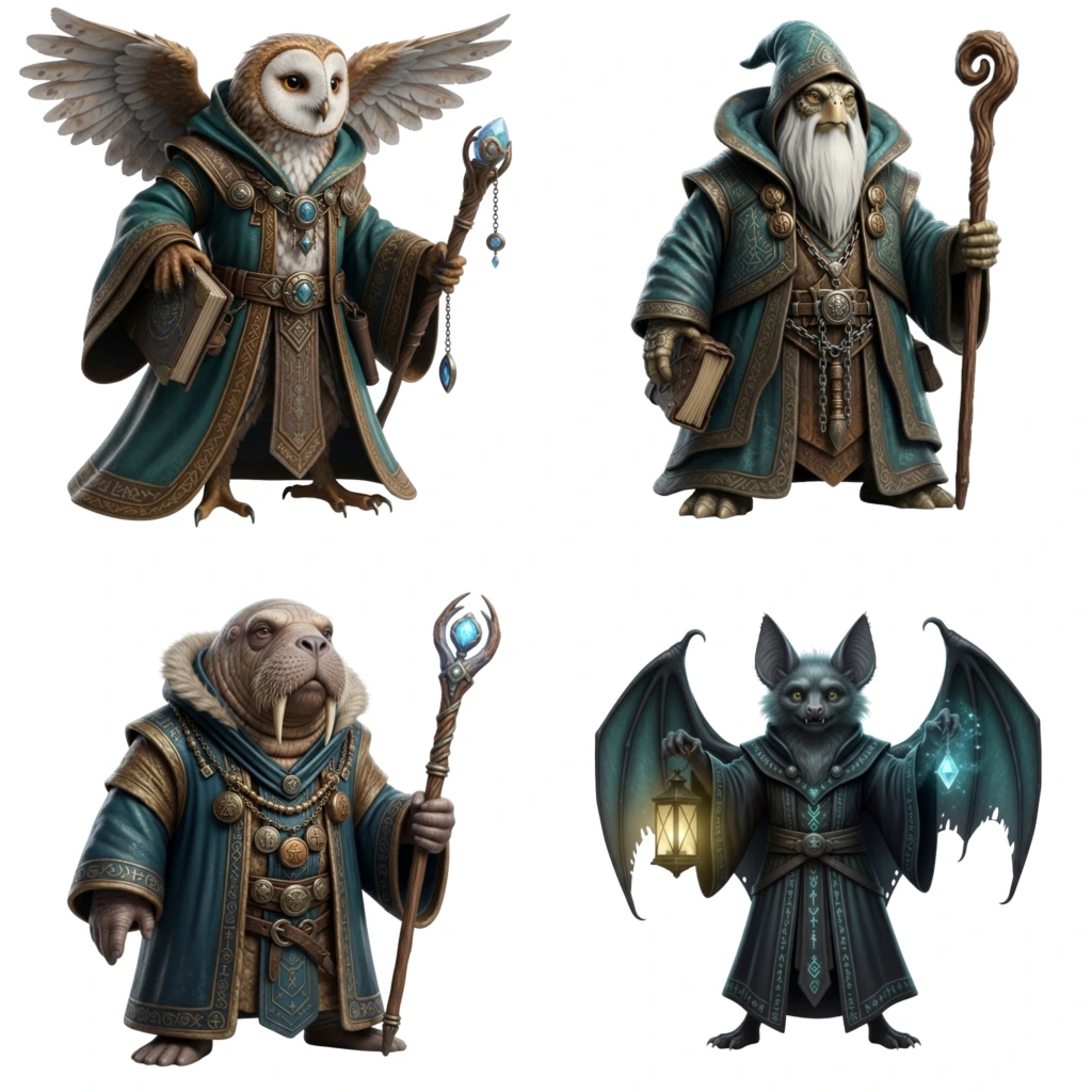 wizard animals clipart (9)