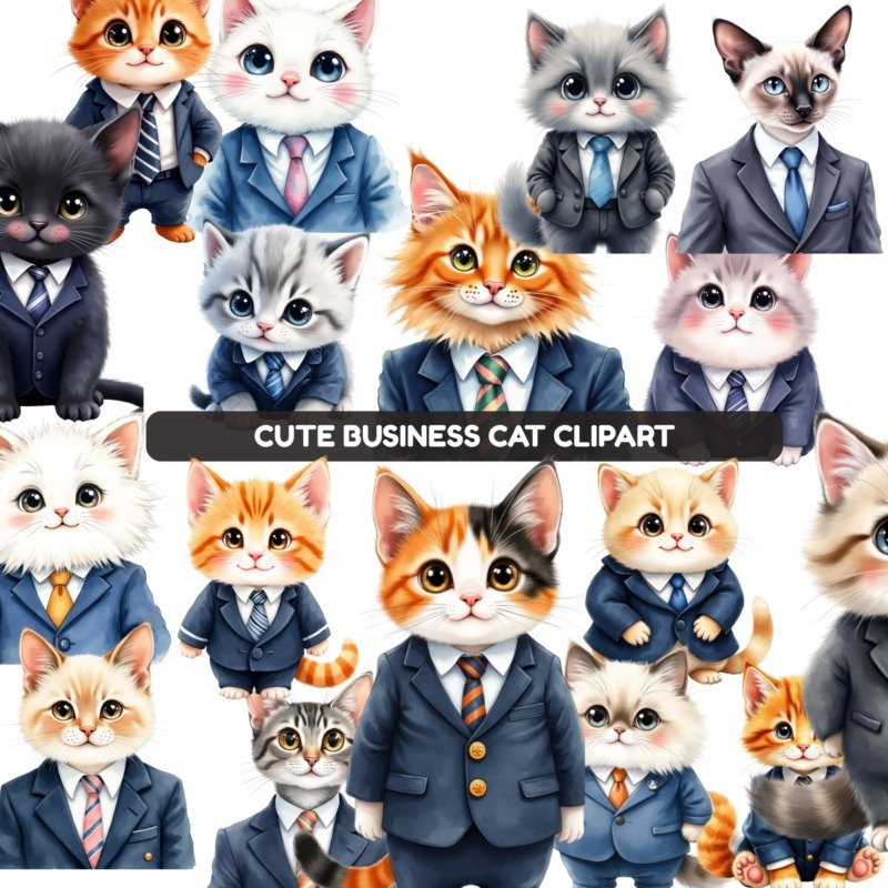 Cute Business cat promos