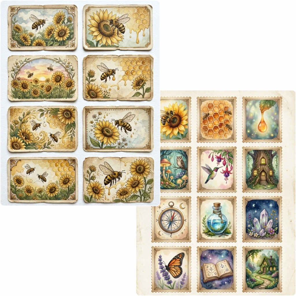 bees nad sunflowers junk journal (10)