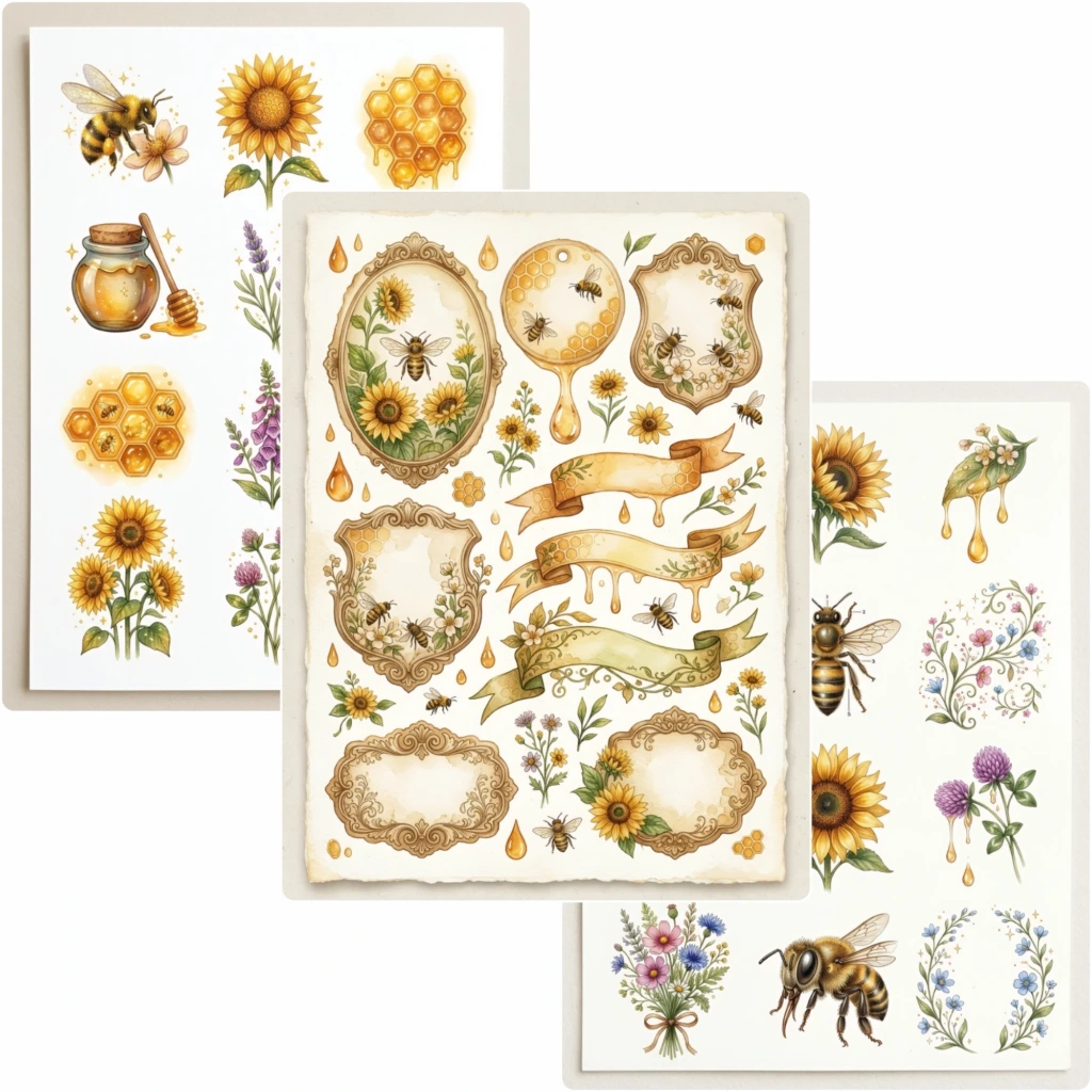 bees nad sunflowers junk journal (5)