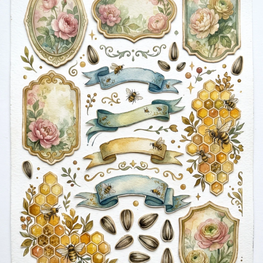 bees nad sunflowers junk journal (8)