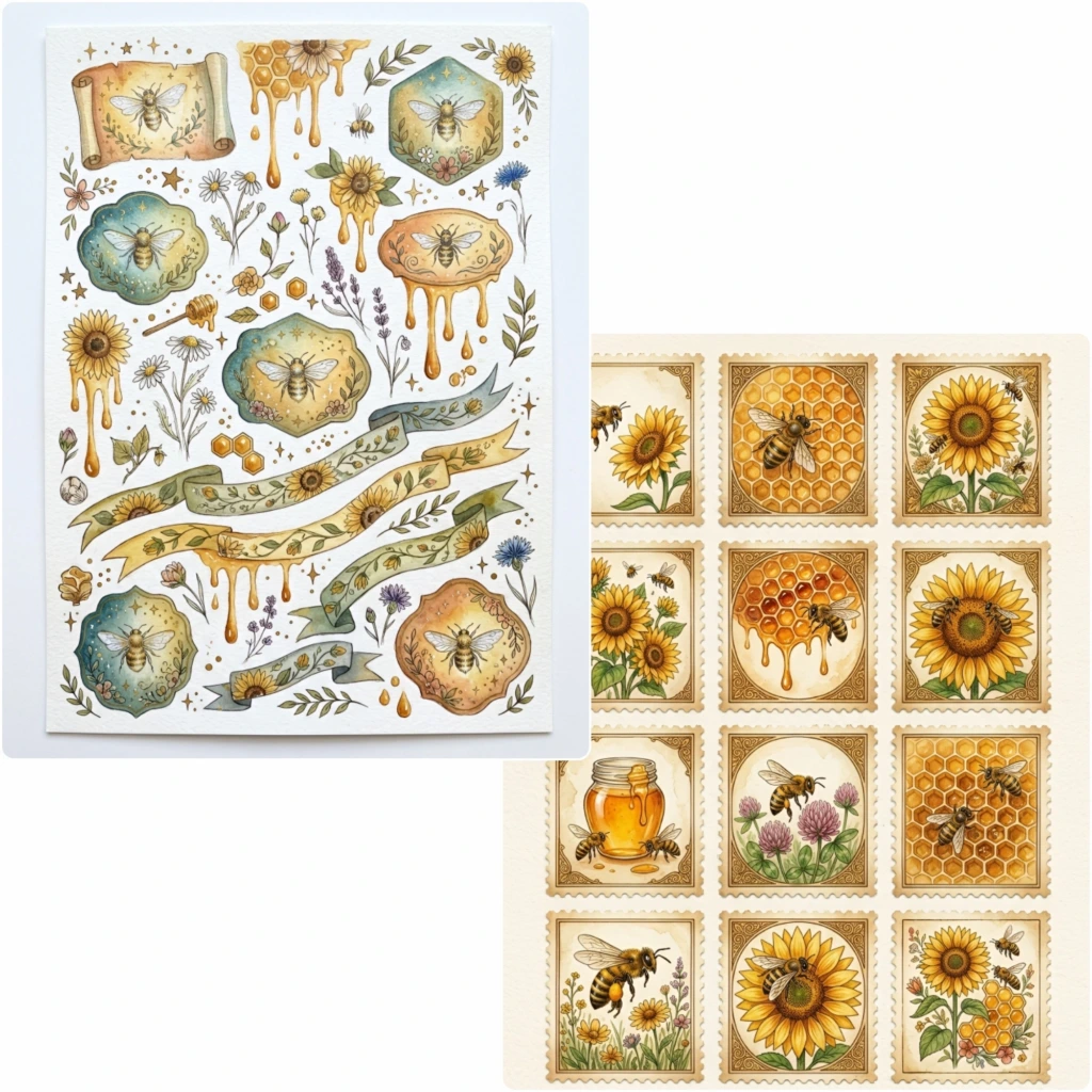 bees nad sunflowers junk journal (9)