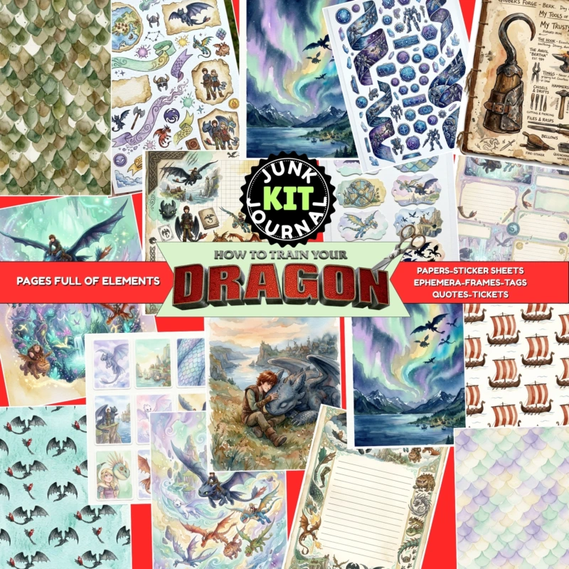 how to train dragon junk journal kit (2)