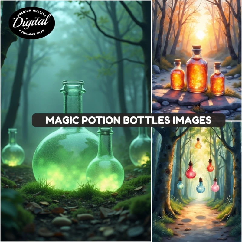magic potion bottles (2)