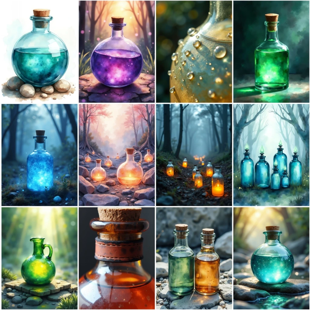 magic potion bottles (3)