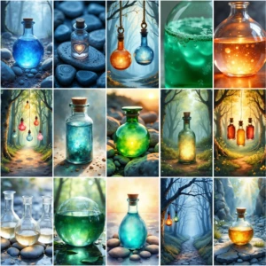 magic potion bottles (4)