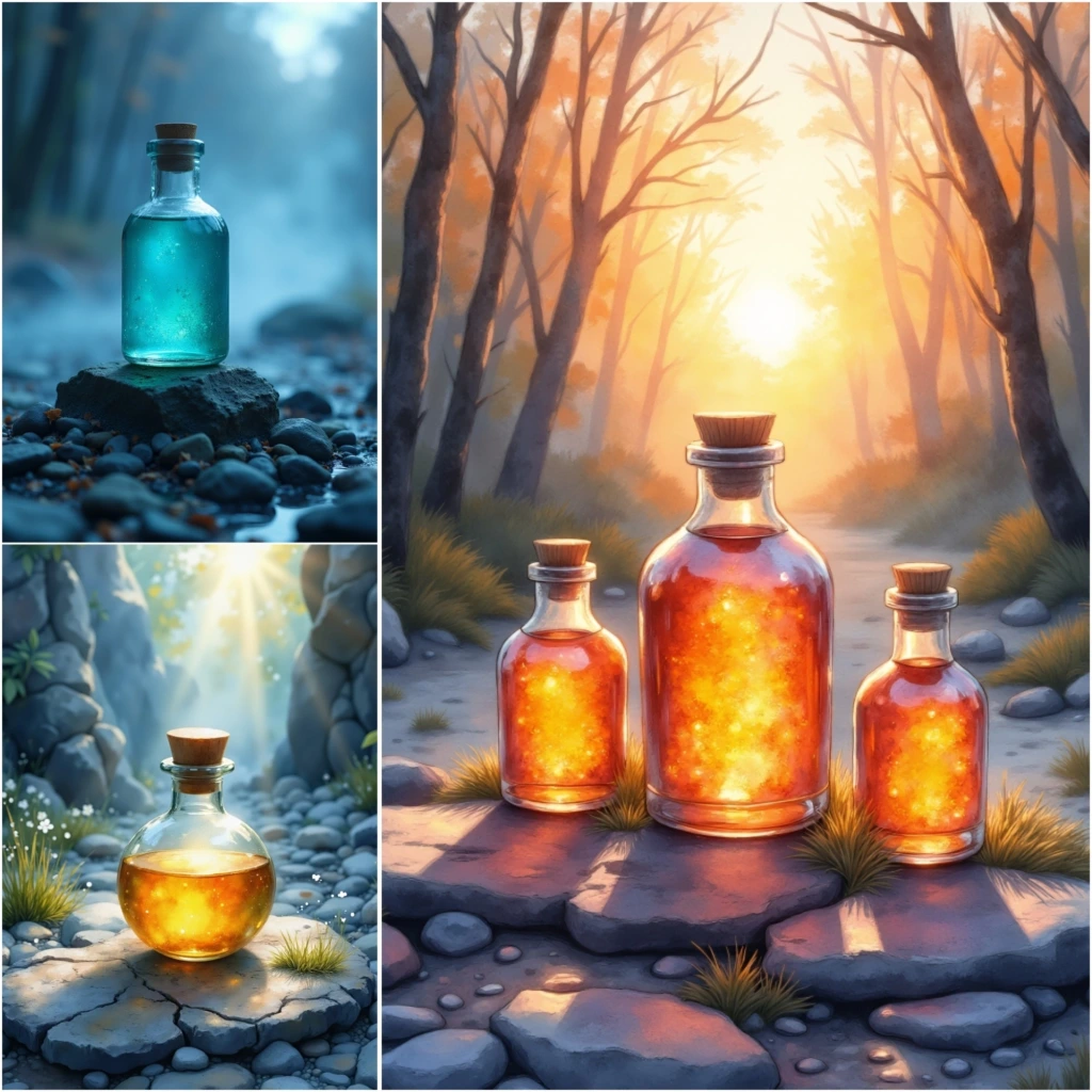 magic potion bottles (5)
