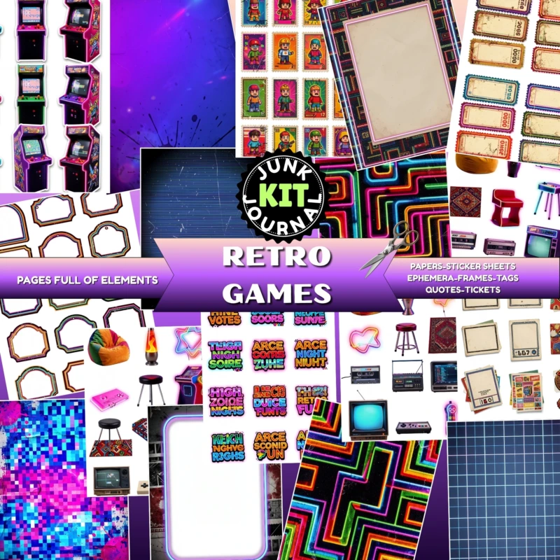 retro games junk journal (2)