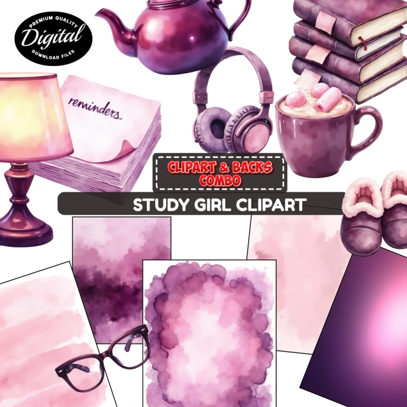 studygirl clipart backs (2)