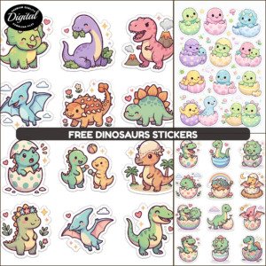 Free Dinosaurs STickers Promos