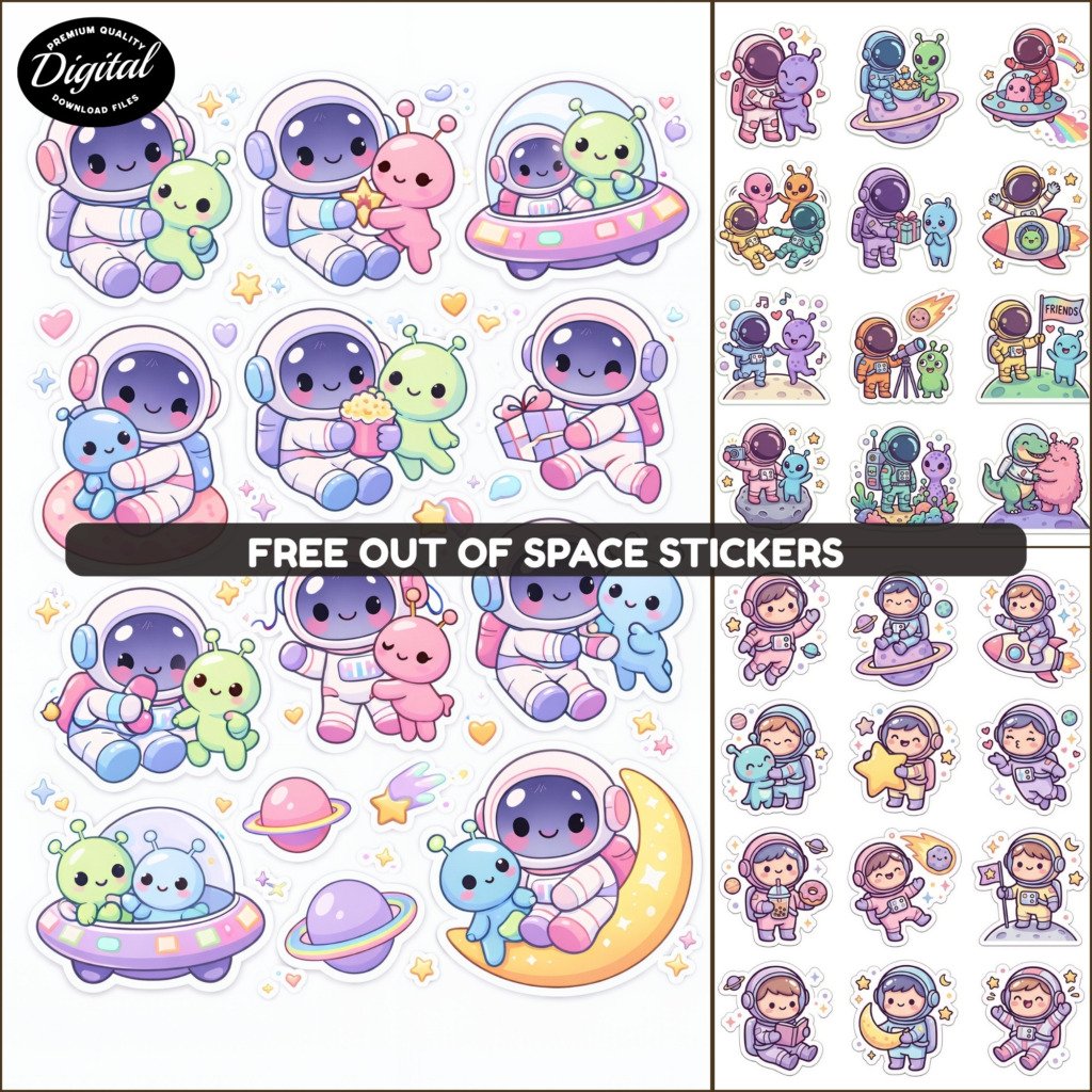 Free Out of Space Stickers