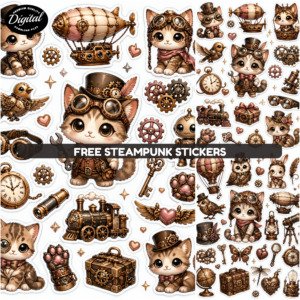 Free Steampunk Stickers Promo