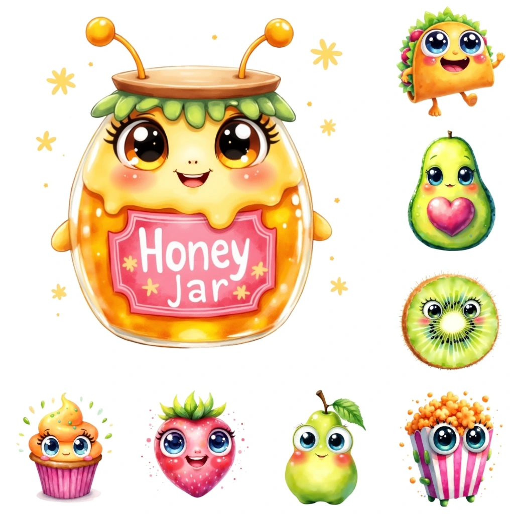anthropomorphic food clipart (10)