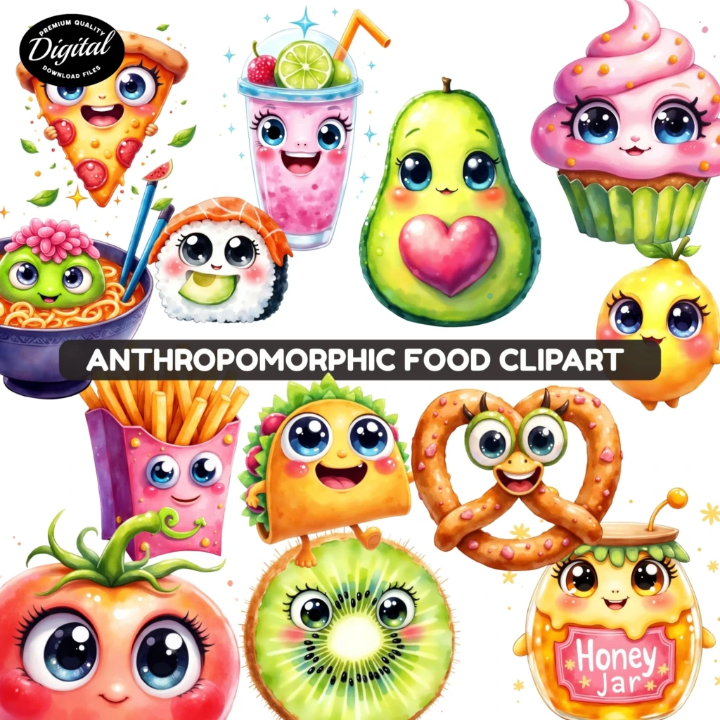 anthropomorphic food clipart (2)