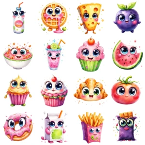 anthropomorphic food clipart (3)