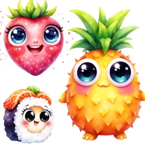 anthropomorphic food clipart (5)