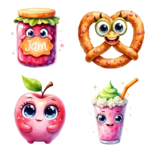 anthropomorphic food clipart (8)