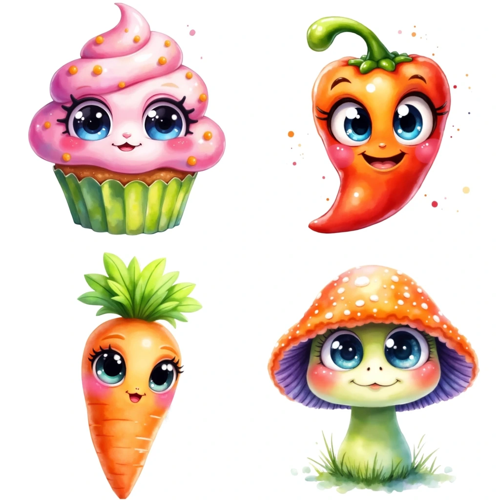 anthropomorphic food clipart (9)
