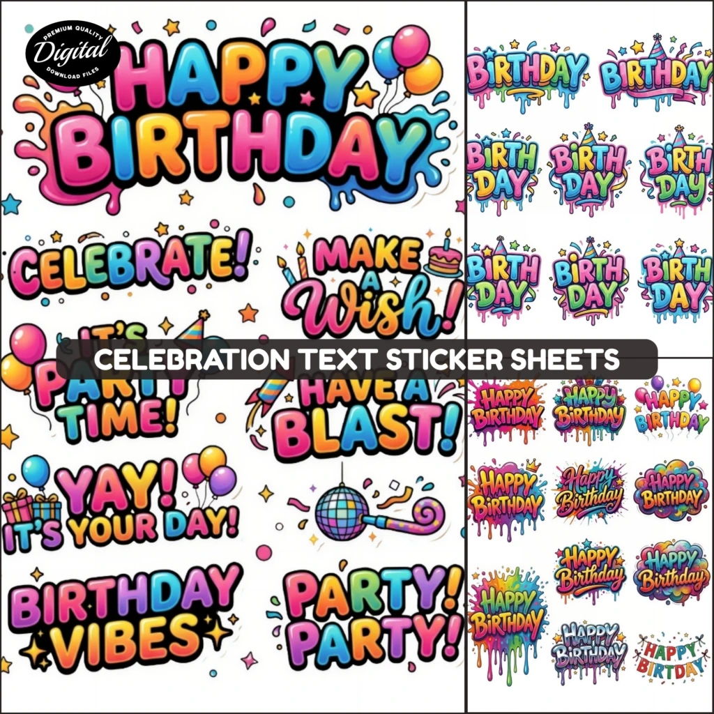 celebration Birthday Stickers (2)