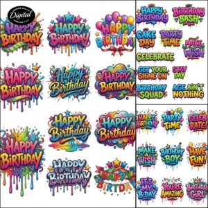celebration Birthday Stickers (3)