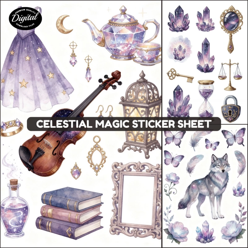 celestial sticker sheet (2)