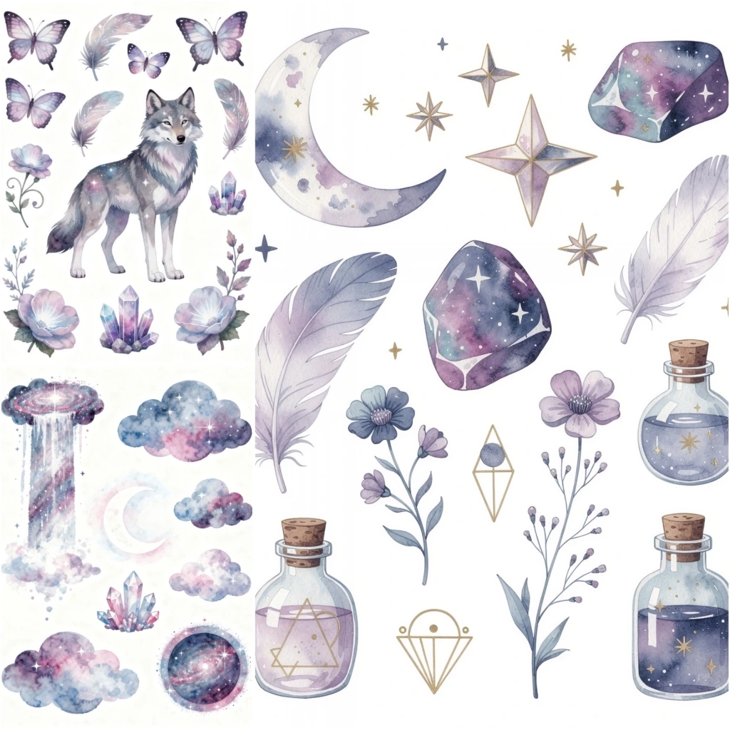 celestial sticker sheet (3)