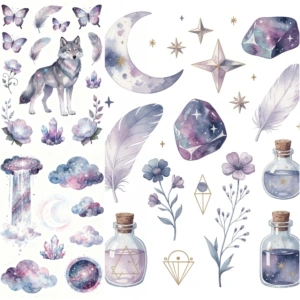 celestial sticker sheet (3)