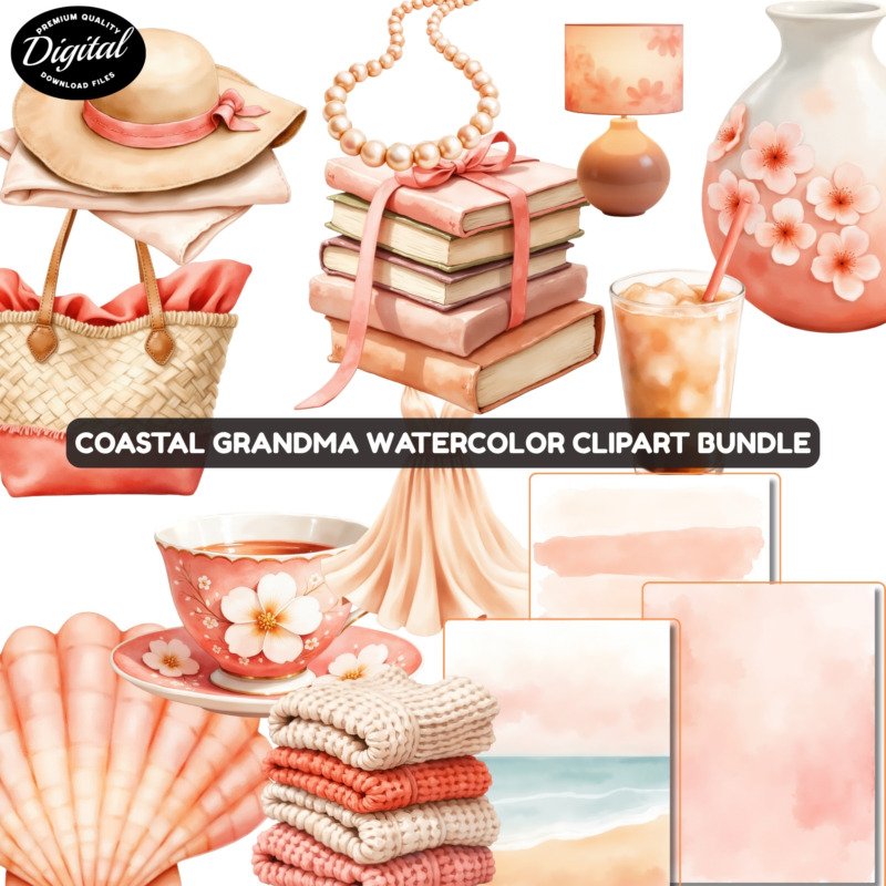 coastal watercolor clipart (2)