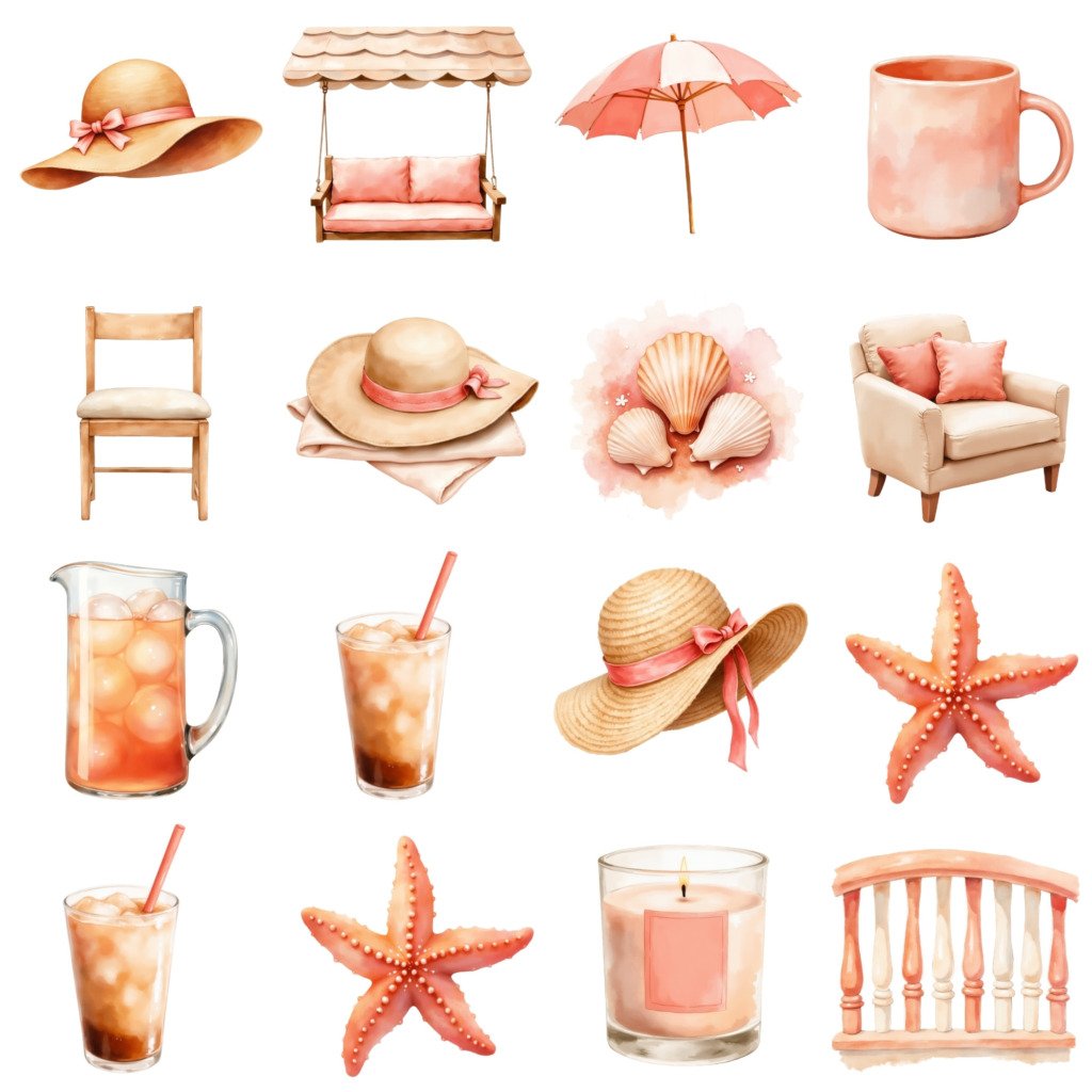 coastal watercolor clipart (3)