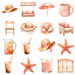 coastal watercolor clipart (3)