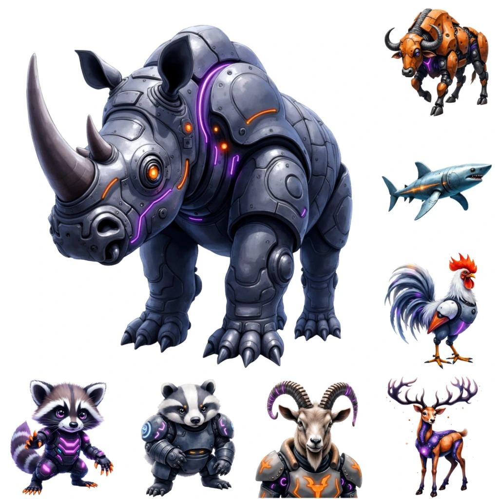 cybernetic animals clipart (10)