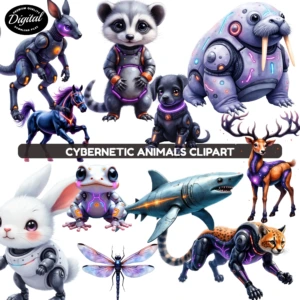 cybernetic animals clipart (2)