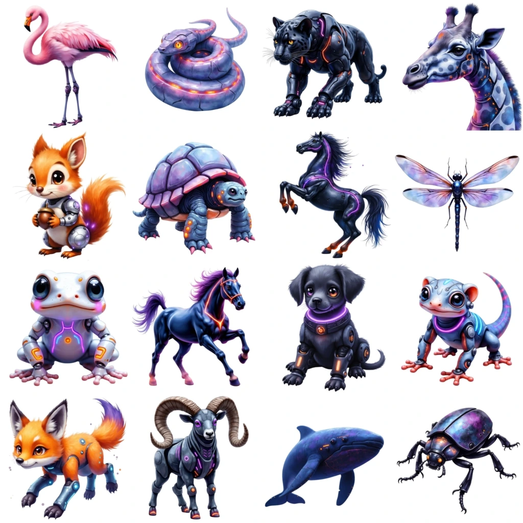 cybernetic animals clipart (4)