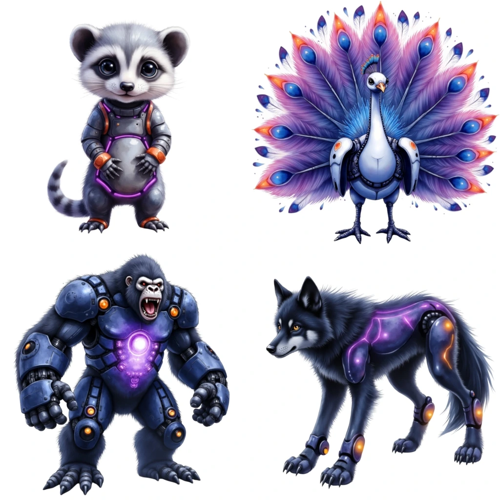 cybernetic animals clipart (6)